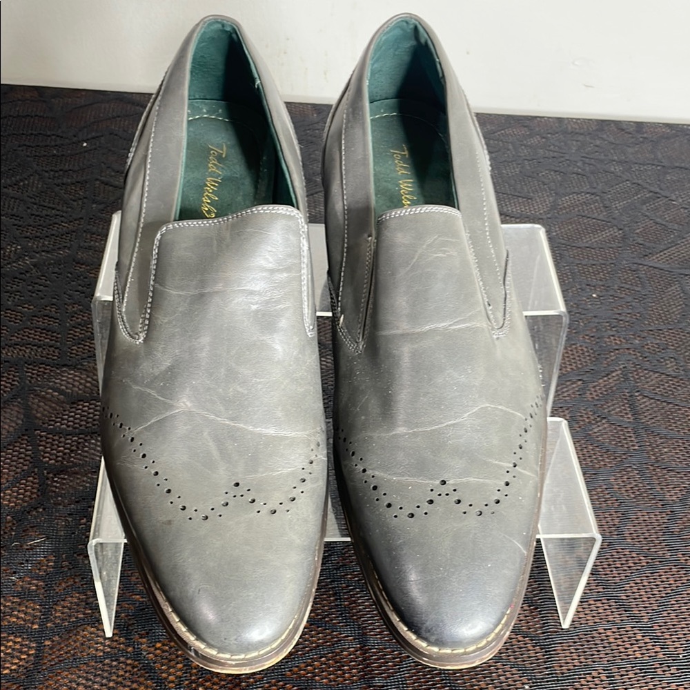 Todd Welsh Gray Men's Slip-On loafer Shoes Size 11D